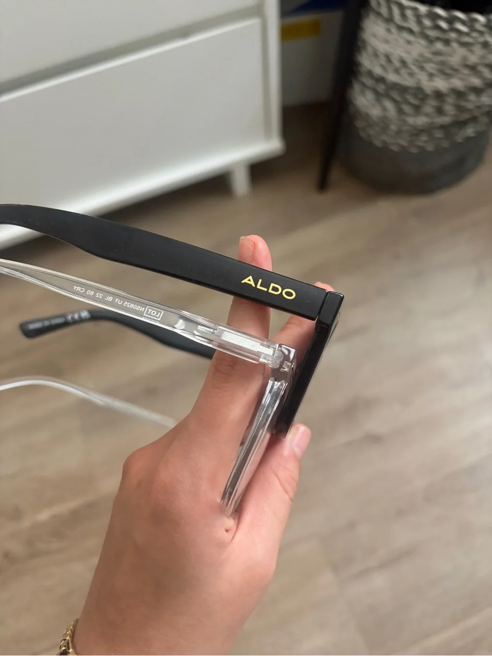 Aldo Black Sunglasses with Clear Clip-On Frames